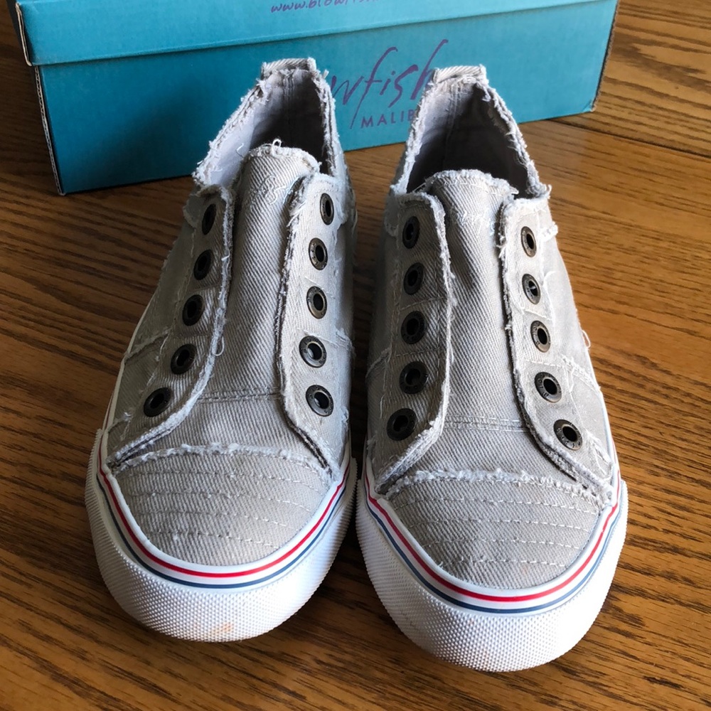 Canvas Khaki Colored Slip Ons!